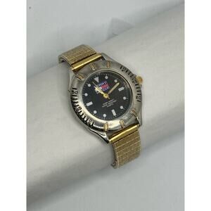 Tommy Hilfiger Mood Watch Vintage Mens,Water Resis, Gold Silver Tone NEW Battery